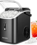Countertop Nugget Ice Maker With Handle Ready In About 6 Minutes Produces Up To 35 Lbs Per Day Auto Clean Removable Top Cover Portable Sonic