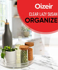 Total Game Changer Ultra Smooth Acrylic Lazy Susan Turntable 9 Inch zero hassle storage for herbs and oils in kitchen.