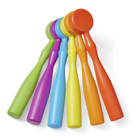 Set of 6 colorful Magnetic Wands For Kids with handles, used as hands-on multisensory literacy and science manipulatives for classrooms.