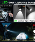 Electric Air Duster With Flashlight And Display, 180000 RPM High Speed Blower showcasing LED light use in dark settings