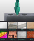 Mgtgbao 10pc green concrete drill bit set drilling into concrete; tungsten carbide masonry bits for tile, brick