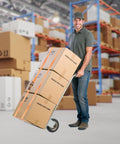 Heavy Duty Ratchet Tie Down Straps 1 Inch Wide By 20 Feet Long Orange Cargo Straps With 2200 Lbs Working Load Limit One Piece Ratchet Design Four Pack For Truck Trailer SUV Hauling securing boxes on a dolly in a warehouse