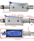 Powerful DC Solenoid Electromagnet For No Fuss Quick Push Pull Actuation, 12V 1.7A, 10mm Stroke, Initial Force 0.5N, Max Keep Force 5N