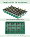 80 Cell Seedling Starter Tray With Grow Light And Humidity Dome Reusable Indoor Seed Germination Kit with green base