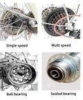 Two Pack Bike Wheel Hub Axles With Bearings 140mm Front And 182mm Rear Kit, single and multi-speed hubs, ball and sealed bearings