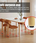 Dining table with brown chairs using Adjustable Furniture Leveling Feet Set For Sofa Bed Table And Cabinet, Heavy Duty ScrewIn Leg Levelers