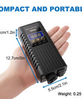 Person holding compact Digital Hot Air Rework Station Kit for SMD Rework and Desoldering with precise temperature control.