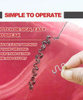 Close-up of a hand holding a staple from the Plastic Welder Staples Kit With 6 Types Hot And Wave Staples For Car Bumper Repair.