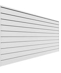 Heavy Duty PVC Slatwall Garage Organizer System 8 Ft By 4 Ft White Panels For A No-Fuss 32 Sq Ft Setup, Interlocking Slatwall Panels