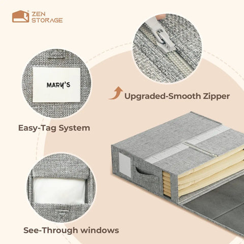 Premium Six Pack Grey Linen Closet Sheet Organizers Are Built Different To Keep Bedding Folded Sharp Without Sagging Or Wrinkling So You Gonna Love How Effortless It Gets To Store Clothes At Home