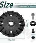 All In One Lawn Mower Blade Replacement Kit With Fan Bolts Nuts And Washers For Dual Blades Fits 21 Inch Mowers Compatible With LM2130SP LM2150SP And LM2160SP No Fuss Easy Install - Fan dimensions and bolt sizes displayed