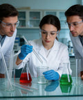 Scientists using Dope 20 Piece Set Of 12 Inch Borosilicate Glass Tubes With 12 Mm Outer Diameter for lab experiments.