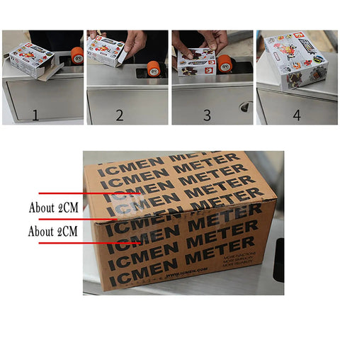 Smart Auto Tape Cutter Machine With Adjustable Sealing Length For Fast Small Box Packing, Secure Toy And Hardware Shipping That Cuts Like A Total Champ Today in use for box sealing.