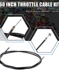 60 Inch Universal Throttle Cable Kit For Go Karts Go Carts Minibikes Mini Bikes ATVs And Cycles Ready To Install