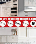Dead Center Cabinet Hardware Jig With Built Tough Aluminum Template And Laser Etched Scales For Zero Sweat Drawer Pull Alignment and Straight Shot Kitchen Updates, showcasing various cabinet handles and knobs.