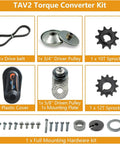Bolt On 30 Series Torque Converter Kit For Predator 212cc Go Kart CVT Clutch Replacement With Three Quarter Inch Bore And 10T 40 41 Chain Plus 12T 35 Chain Replacement For 218353A Manco Comet TAV2 components layout