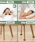 Before and after images showing the effects of Heavy Duty Neoprene Foam Sheet for soundproofing and floor protection.