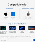 Image showing compatibility with macOS and Windows for Rock Solid Thunderbolt 4 Docking Station For Mac And Windows Runs Two Monitors Like A Champ With One Hundred Watt Fast Charging Three Thunderbolt Links Four Ten Gbps Usb A Ports And Two Point Five Gigabit Ethernet Hookup.