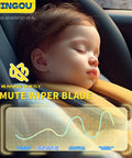 Front And Rear Windshield Wiper Blades 28 20 16 Inch Set Compatible With 2011 2020 Toyota Sienna Graphite Rubber For Hella Quiet Commuting, child sleeping in car seat with wiper sound graph.