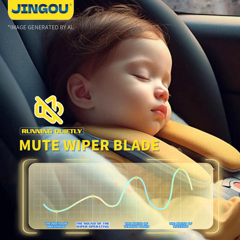 Front And Rear Windshield Wiper Blades 28 20 16 Inch Set Compatible With 2011 2020 Toyota Sienna Graphite Rubber For Hella Quiet Commuting, child sleeping in car seat with wiper sound graph.