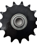 Ansi 60 Roller Chain Idler Sprocket Type C with heavy duty five eighth inch bore and fifteen teeth bearing hardened 1045 steel