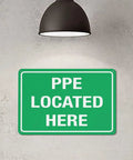 Built Tough PPE Storage Warning Sign 8 By 12 Inch Outdoor Aluminum Safety Marker Job Site Ready Weatherproof Plate with bold lettering.