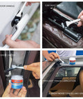 Image showing White Lithium Grease High Performance Lubricant For Bearings And Chains Keeps Garage Door Hinges And Window Tracks Quiet While Protecting Metal From Rust Long Lasting Formula 3.5 Oz 1 Pack used on car parts.