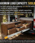 Outdoor kitchen setup showing extended drawers using Beefy 76mm Wide Heavy Duty Locking Drawer Slides Set One Pair Full Extension Ball Bearing Rails