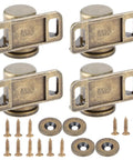 Magnetic Cabinet Door Catch 4 Pack Zinc Alloy Hardware Fittings With Bronze Finish Built To Last Over 50000 Open Close Cycles