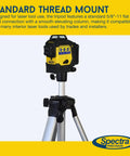 No Sweat Light Duty Aluminum Tripod For Point And Line Laser Levels with standard 5/8”-11 mount, smooth elevating column.
