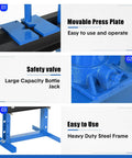 Movable press plate of 6 Ton Hydraulic Shop Press Heavy Duty H Frame Floor Press With Adjustable Height and Stamping Plates.
