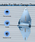 Close-up of 2 Pack Heavy Duty Hinges For Garage Doors 14G Galvanized Steel showing rust resistance and durability.