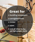 Top Tier 1/2 X 7200 Ft Polypropylene Strapping Roll With 600 Lb Break Strength, used for bundling newspapers and boxes.
