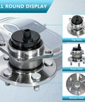 Rear Wheel Hub Bearing Assembly Drop In Ready 2 Pack Compatible With Toyota Corolla 2009 2019 Matrix 2009 2014 Pontiac Vibe 2009 2010 With ABS 5 Lug Durable OEM Style Replacement for Smooth Quiet Ride