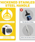 Thickened stainless steel handle comparison for Heavy Duty 60 Inch Mop Handle Designed For Commercial And Household Floor Cleaning.