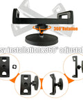 Magnetic Tablet Holder Mount For Fridge Cabinet Whiteboard Gym And More Fits 4.7 To 12.9 Inch Phones And Tablets 360 Degree Swivel Base