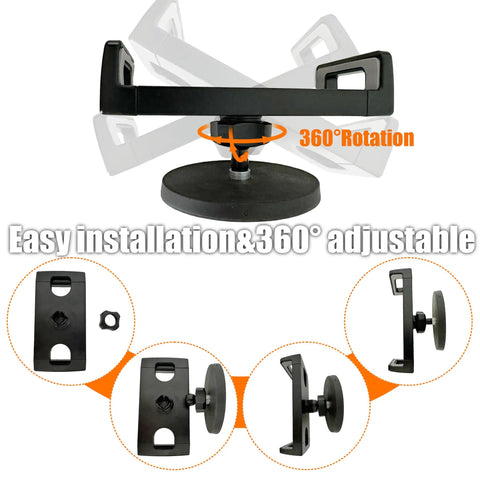Magnetic Tablet Holder Mount For Fridge Cabinet Whiteboard Gym And More Fits 4.7 To 12.9 Inch Phones And Tablets 360 Degree Swivel Base