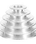 Rock Solid Five Step Drill Press Pulley Wheel With Precision Machined Bore Shaft fits bench drill press, aluminum alloy construction.