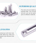 Beefy 64 Piece Clevis Pins Set Assortment Kit 304 Stainless Steel with Flat Head Single Hole, 12 sizes M3 to M5 detail view
