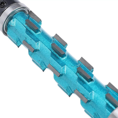Sturdy 1/2In Shank Carbide Double Bearing Flush Trim Router Bit With 3/4In Cutting Diameter For Smooth Woodworking And Pro Finish Work close-up view