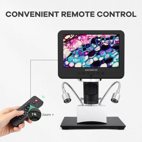 3 Lens UHD Digital Microscope With 2160P HDMI Output And 2000X Magnification For Adults Dope For Soldering Repairs, Coins, Plants, And Biological Slides Crisp Live View For Pro Like Inspection, remote control