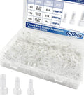 620Pcs Nylon Wire Cap Crimp Connectors Set For 22-16 16-14 12-10 AWG Closed End Electrical Terminal Connectors Durable Nylon Ferrule For Long Lasting Use Great Value Safe Insulation Quick Crimp And Reliable Performance CE1 CE2 CE5 YY008