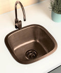 Hand Hammered Copper Kitchen And Bar Sink 15 Inch Atlas Dual Mount Drop In Or Undermount Deep Single Bowl Heavy Gauge Craftsmanship Pro Grade Finish Built To Last