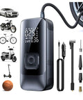 Daily Driver Or Weekend Beater This Portable Tire Inflator with digital readout and accessories for various vehicles and sports equipment.