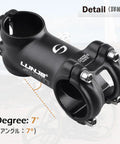 31.8mm Bike Stem 80mm Length 7 Degree Angle Aluminum 6061 Lightweight for MTB Road Bike BMX Fixie Gravel Upgrades