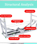 Heavy Duty Folding Scaffold Tower With Adjustable Height And Non Slip Deck Built Like A Tank for structural analysis features showing components.