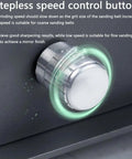 Stepless speed control button for Heavy Duty Wet Bench Sander And Electric Knife Sharpener With Polishing Wheel And 10 Sanding Belts Featuring LCD Screens.