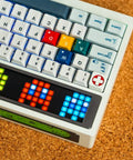 Slick 65 Percent Wireless Mechanical Keyboard With Buttery Smooth Keys And Dope Hot Swap Support Featuring Tri Mode Connectivity Custom Led Display in cloud white.