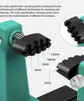 Close-up of the Multifunctional Welding Jig With Adjustable Cable Clamp showing multi-specification clamping ports for electronics assembly.