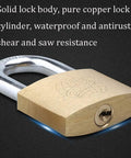 Tough As Nails Keyed Padlock Featuring Heavy Duty Chrome Plated Copper Body And A Reinforced Stainless Steel Shackle for secure locking.